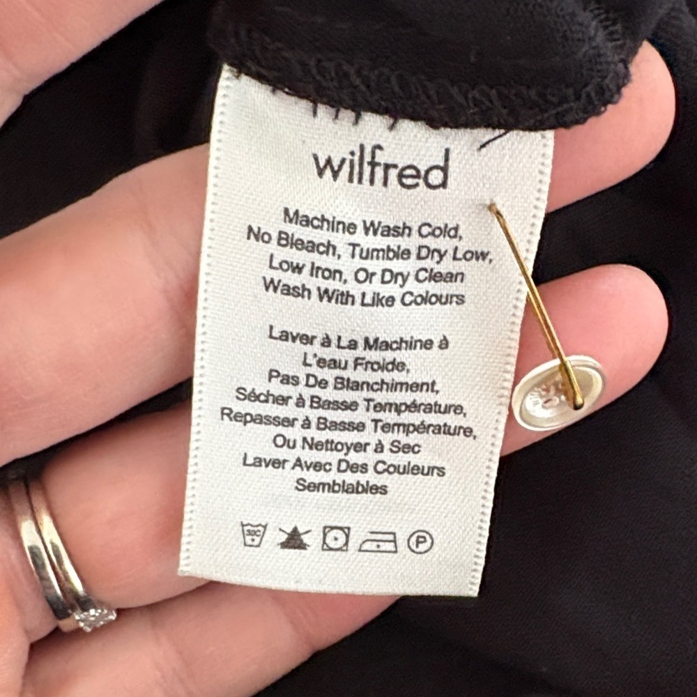 Wilfred Black Cotton Peplum Blouse Size XXS - Picture 7 of 9